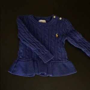 Ralph Lauren Blue Cable Knit Sweater